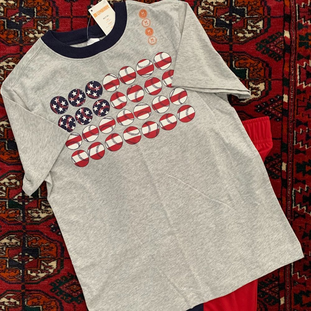 2-Piece Baseball Shirt/Shorts set